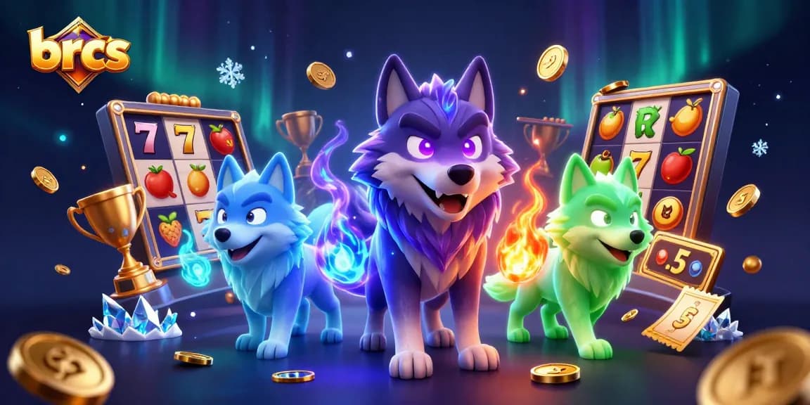 Experience thrilling slots action at brcs with energetic wolves and jackpot symbols.