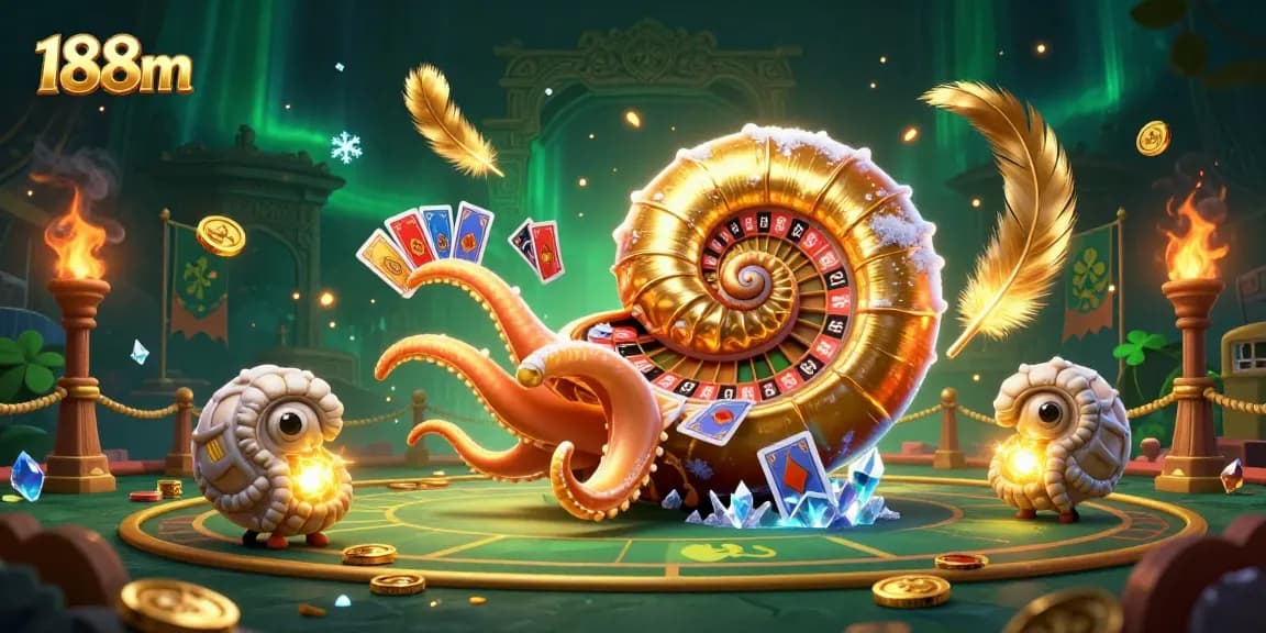 Engage in thrilling games and betting at 188m with a dynamic illustration of a majestic nautilus roulette.