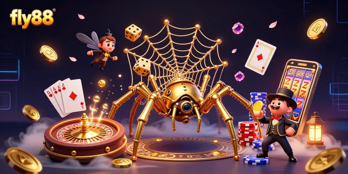 Experience exhilarating gaming at fly88 with vibrant casino elements and immersive atmosphere.