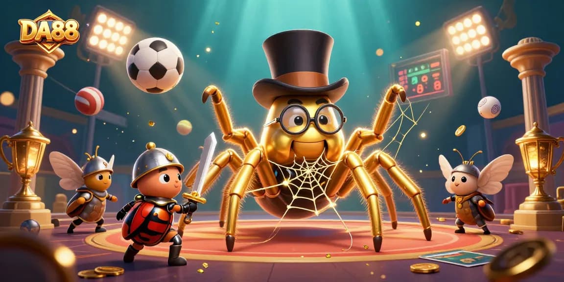 Experience DA88's thrilling casino adventures with dynamic sports elements and enchanting characters.