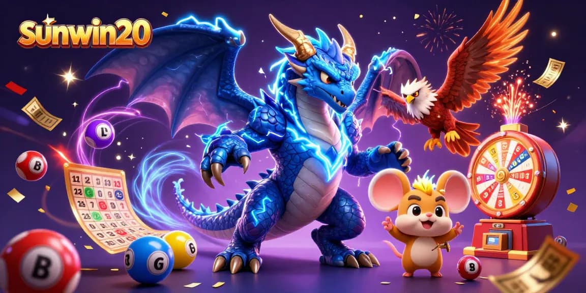 Experience thrilling wins with sunwin20 in this vibrant casino game illustration.