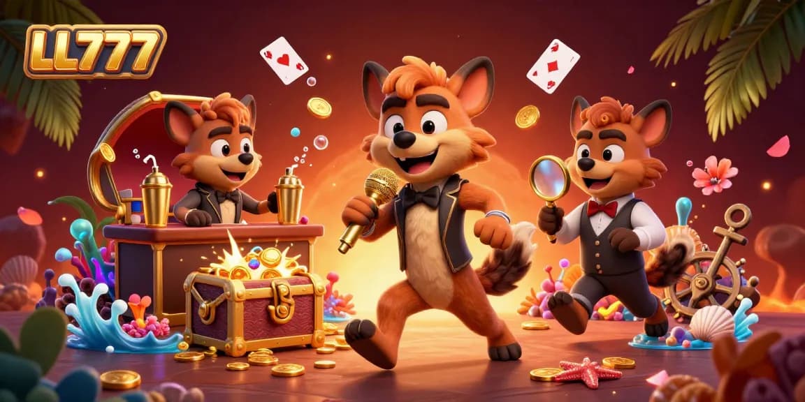 LL777 delivers comedy with hyenas running a vibrant casino, mixing drinks, and checking IDs.