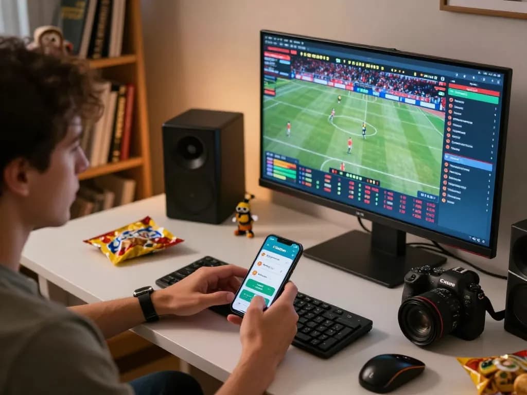 Windd user engaging in exciting online sports betting with live odds displayed