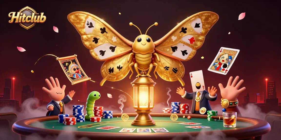 Spin and win with Hitclub's vibrant casino scene featuring magical characters and poker elements.