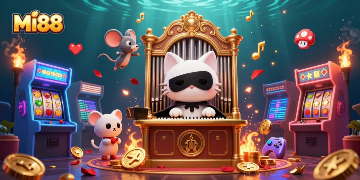 Experience thrilling gaming at MI88 with enchanting characters and vibrant casino elements.