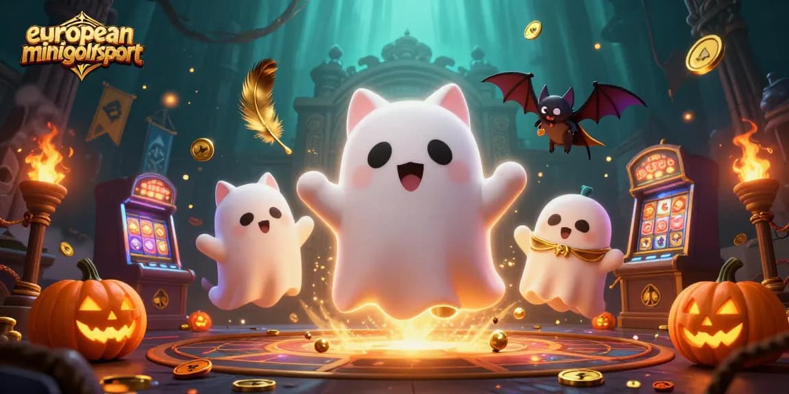 Play slots and win with fun characters at europeanminigolfsport's haunted casino adventure.
