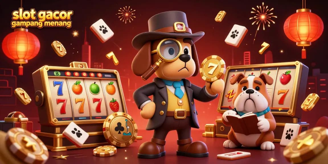 Spin the slots with "slot gacor gampang menang" amidst casino elements while clues lead to treasure.