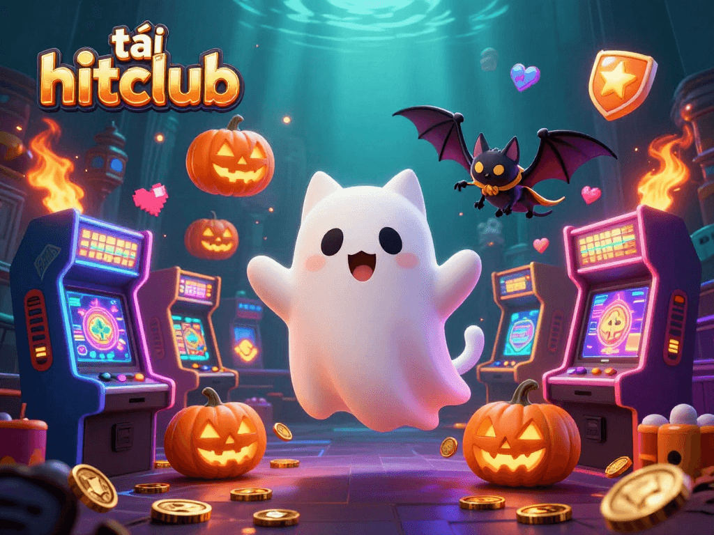 Engage with thrilling gameplay in tải hitclub, featuring a ghost cat in a haunted casino realm.