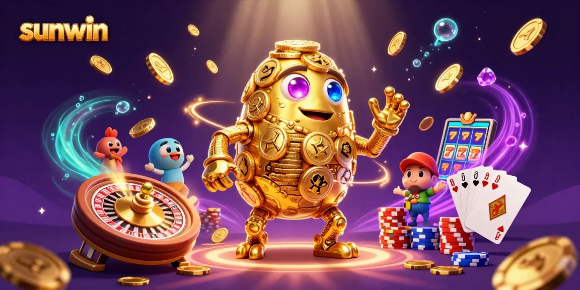 Experience thrilling gameplay with sunwin's captivating casino adventures featuring animated golden golems and dynamic gaming elements.