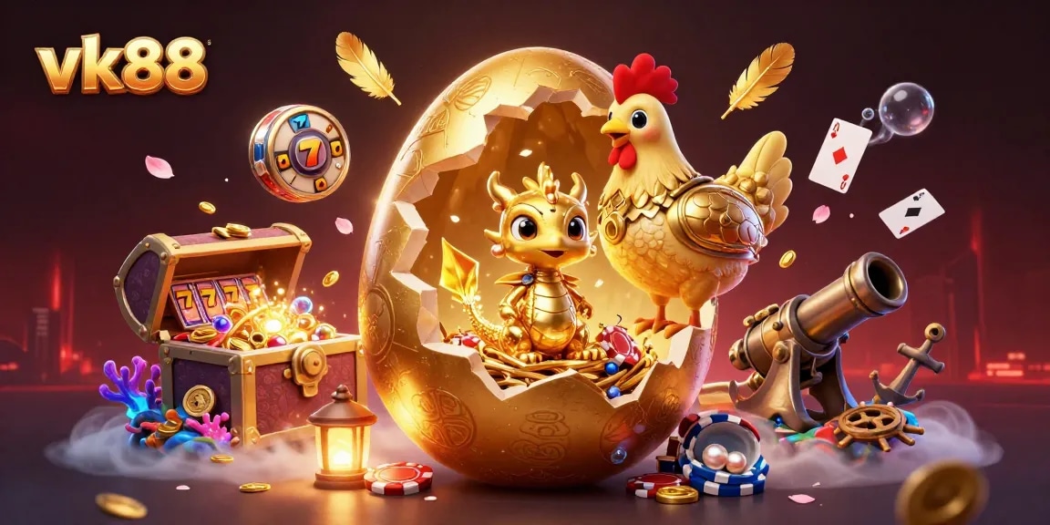 Engage in thrilling gameplay at vk88 with vibrant slot reels and golden treasures!