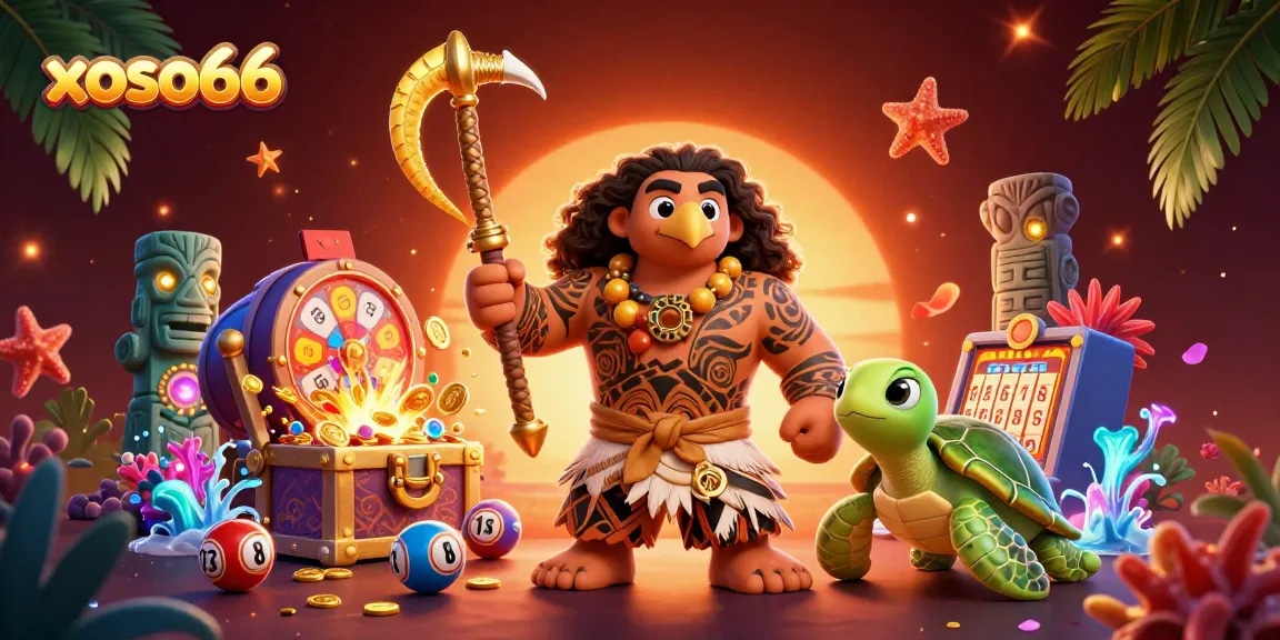Engage in thrilling lottery action with xoso66's vibrant illustration featuring exciting gameplay elements.
