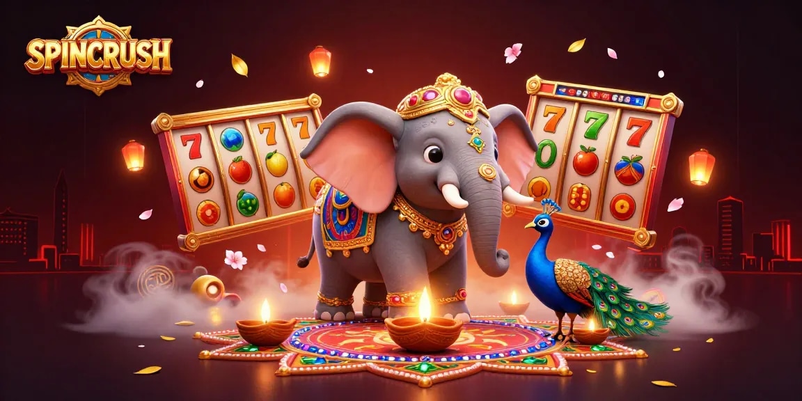 Engage with SPINCRUSH to enjoy a vibrant 3D gaming adventure featuring colorful casino elements.