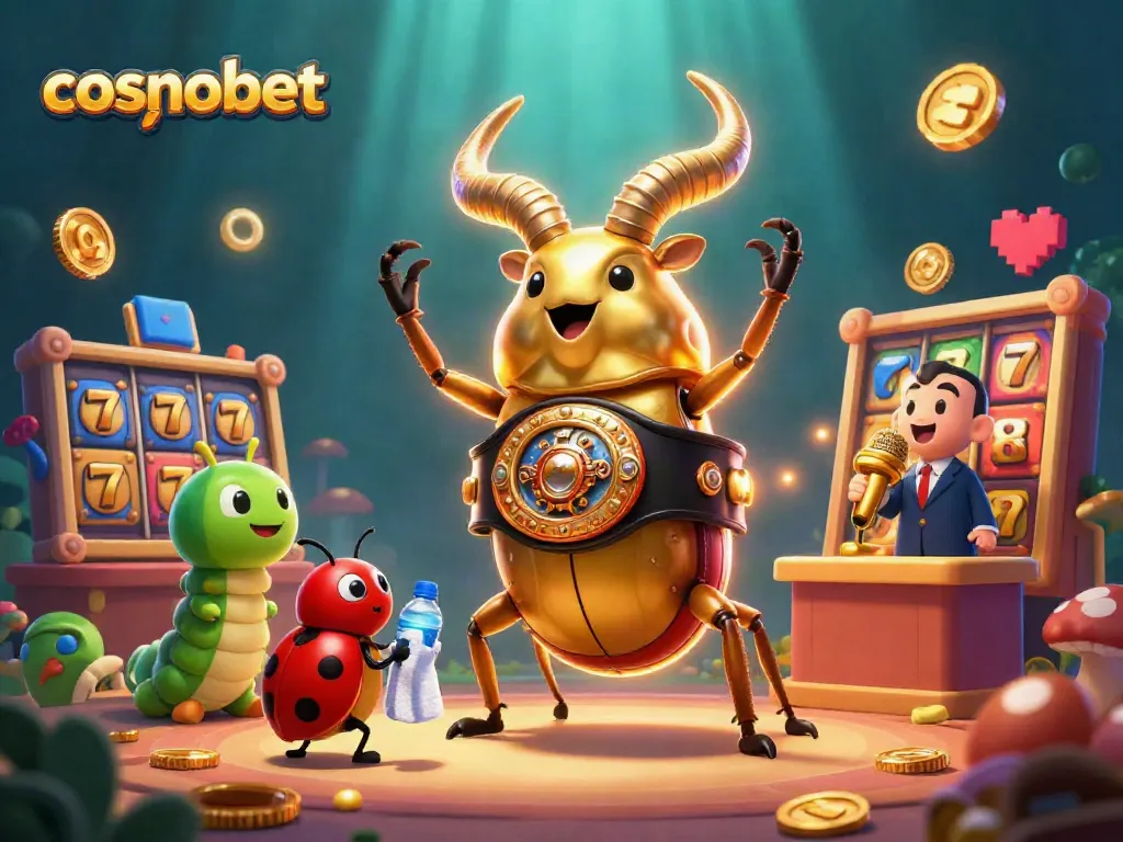 Spin jackpots with Cosmobet's glowing characters in an action-packed casino scene.