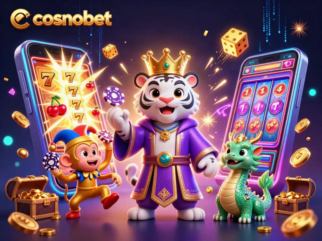 Play slots and win big at cosmobet with vibrant 3D characters and dynamic casino elements