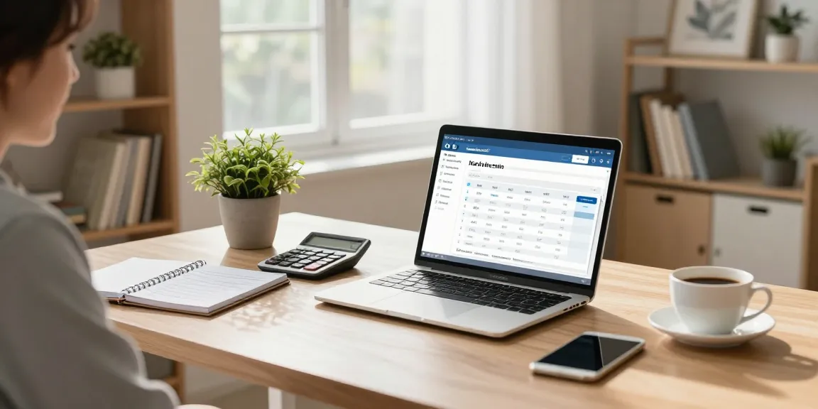 Interactive furnished holiday let tax calculator at a stylish home office