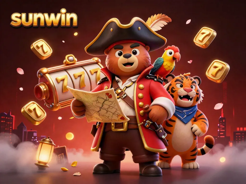 Experience thrilling slots gameplay with sunwin's exciting jackpot features in a colorful casino scene.