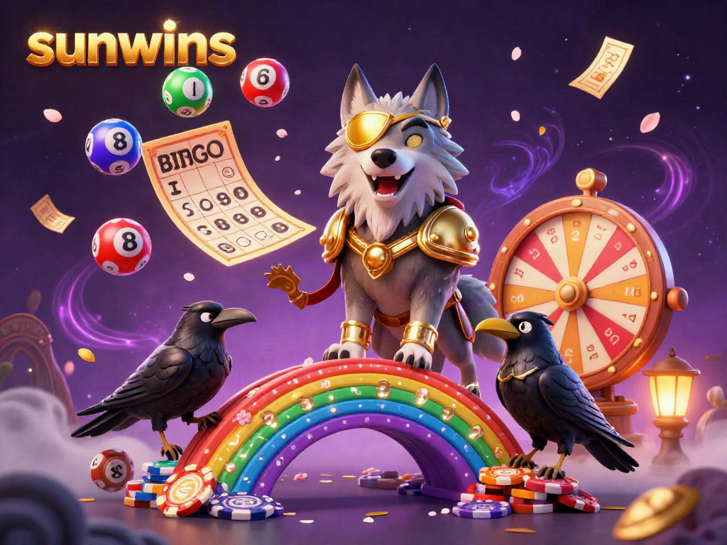 Experience the thrilling world of sunwins with mythological characters and vibrant casino elements bursting with energy.
