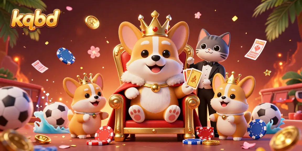 Experience thrilling sports betting dynamics with kqbd, showcasing corgis in a vibrant gambling fantasy.