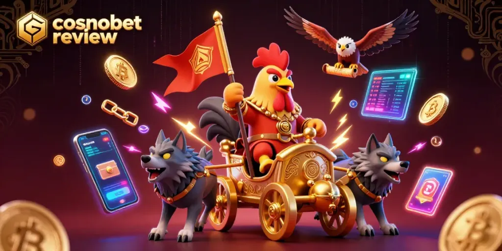 Experience the excitement of cosmobet review with dynamic gaming elements in a vibrant, action-packed scene.