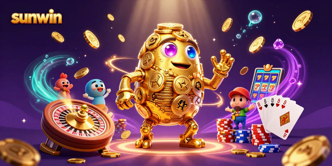 Experience thrilling gameplay with sunwin's captivating casino adventures featuring animated golden golems and dynamic gaming elements.