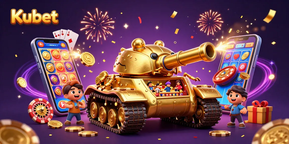 Play engaging casino games like Kubet inside a vibrant beetle tank illustration.