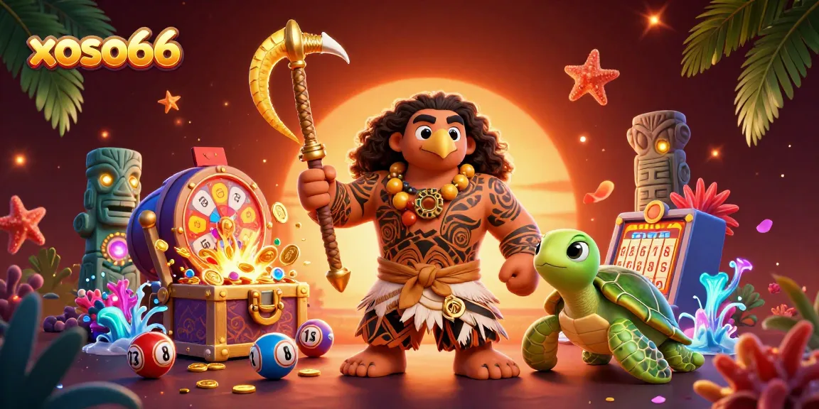 Engage in thrilling lottery action with xoso66's vibrant illustration featuring exciting gameplay elements.